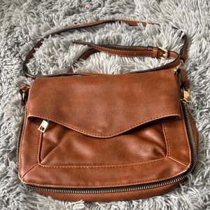 Moda Luxe Brown Crossbody Bag